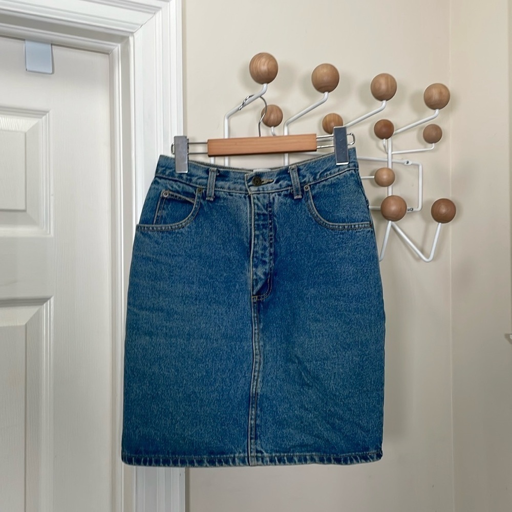 Guess - Vintage 90s Denim Skirt - Blue - Size 28